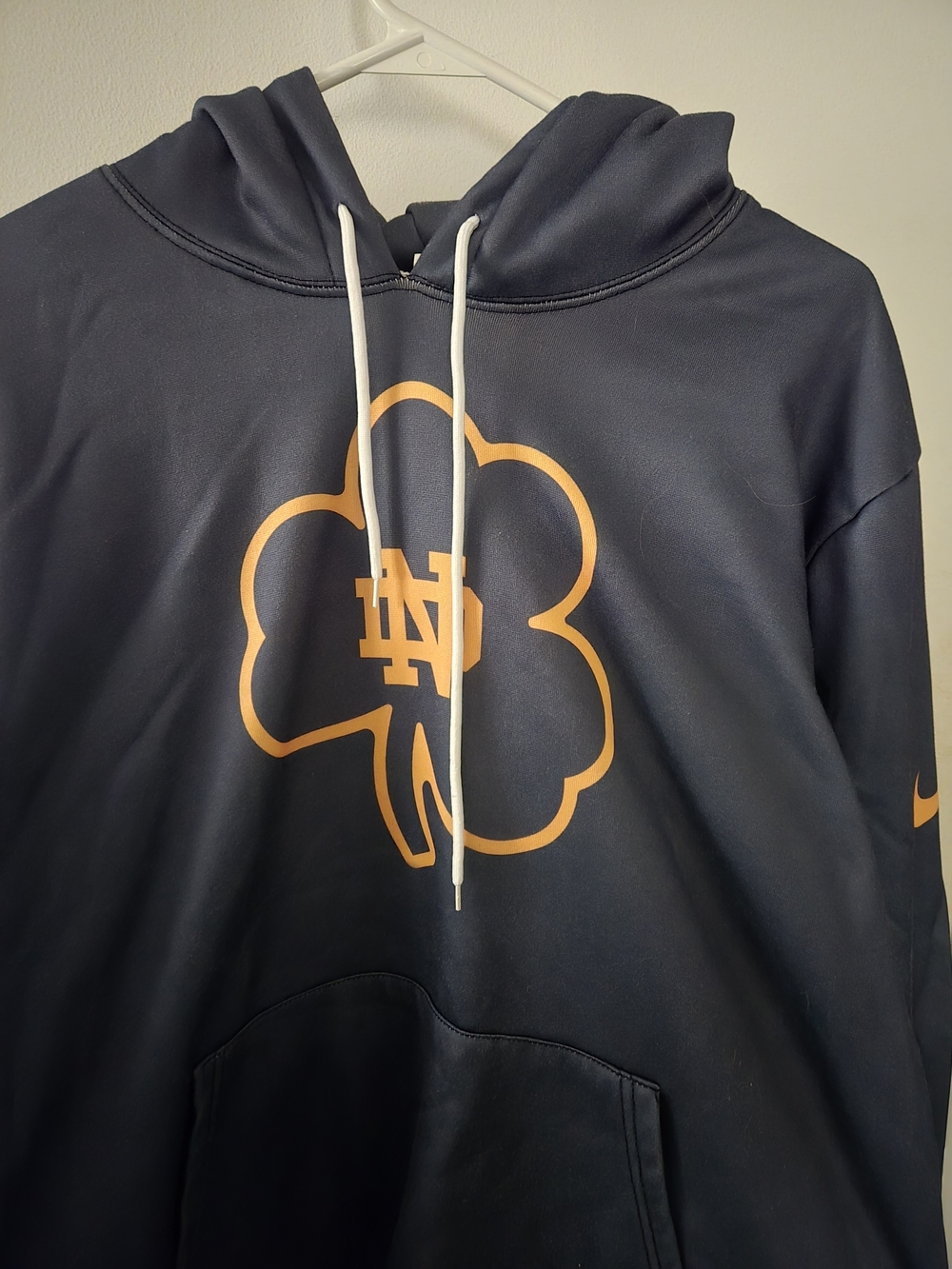Nike Navy Hoodie with Gold Shamrock Logo